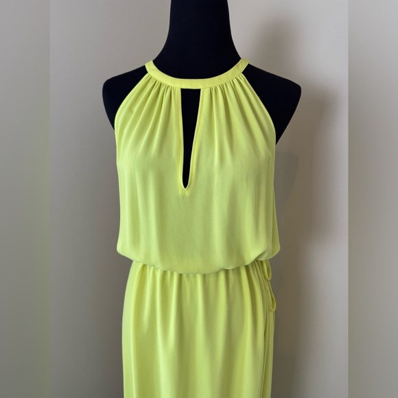 New BCBGMaxAzria Keelie keyhole Halter Hi-Lo Dress Sz M New - Picture 3 of 13